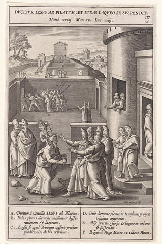 Repentance of Judas, Hieronymus Wierix, 1593 Canvas Print