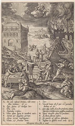 Wide and narrow road, Hieronymus Wierix, 1563 - before 1619 Canvas Print