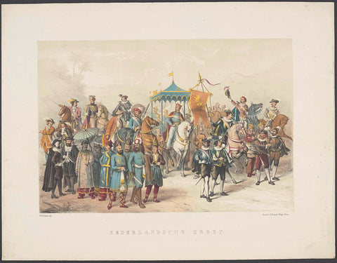 Groningen masquerade of 1859: Dutch group, Otto Eerelman, 1859 Canvas Print