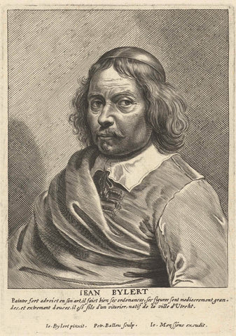 Portrait of artist Jan Bijlert, Pieter de Bailliu (I), 1661 Canvas Print