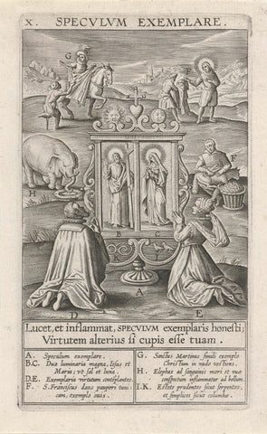 Mirror of the Example, Theodore Galle, 1610 Canvas Print