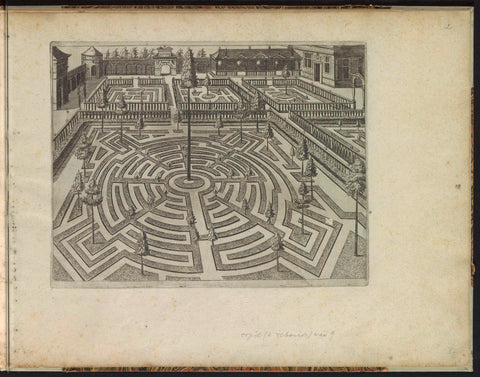 Garden with large round ground floor and four smaller perks, anonymous, 1615 Canvas Print