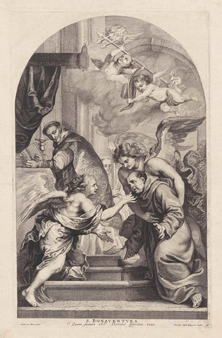 Communion of St. Bonaventura, anonymous, 1636 - 1679 Canvas Print