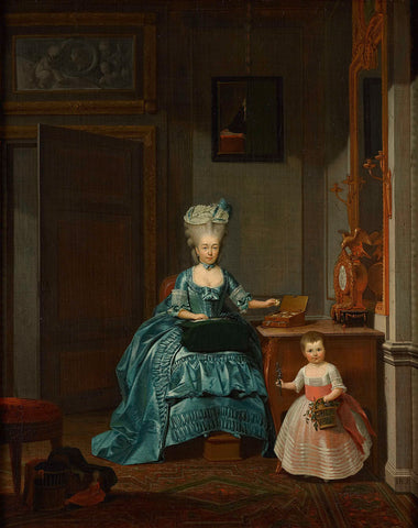 Susanna van Collen née Mogge and her daughter, Hermanus Numan, 1776 Canvas Print