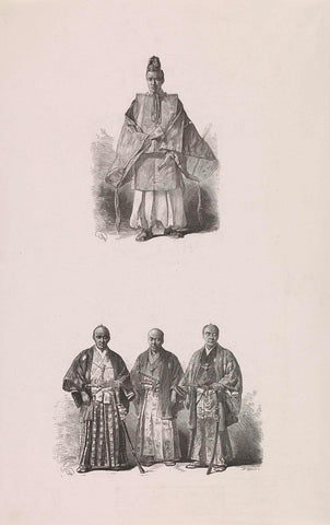 Members of the Japanese envoy, 1862, Monogrammist GR (wood engraver) (attributed to workshop of), 1862 Canvas Print