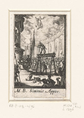 The Martyrdom of Simon, Jacques Callot, 1632 - 1634 Canvas Print