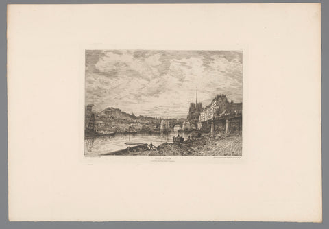 View of the remains of the Pont Saint Germain, Alfred Taiée, 1876 Canvas Print