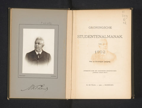 Groningen students almanac for the year 1902, M. de Waal, 1902 Canvas Print