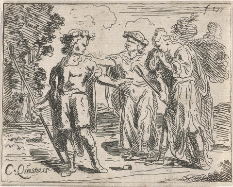 Farewell to a Shepherd, Catharina Questiers, 1654 Canvas Print