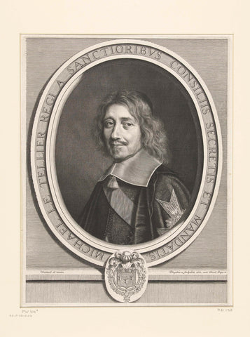 Portrait of Michel Le Tellier, Robert Nanteuil, 1661 Canvas Print