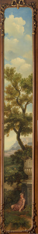 Arcadian landscape with a sleeping boy under a tree, Jurriaan Andriessen, 1771 Canvas Print