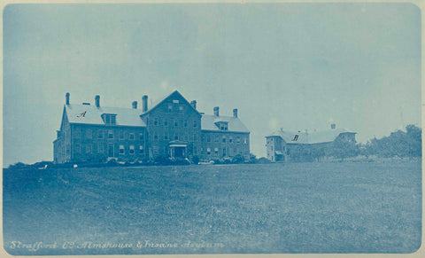 Exterior of the chaplaincy and psychiatric hospital of Strafford County in Dover, anonymous, c. 1884 - in or before 1889 Canvas Print