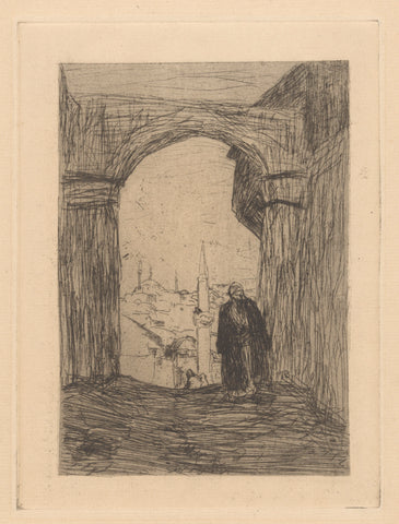 Poort in Constantinopel, Marius Bauer, 1889 Canvas Print