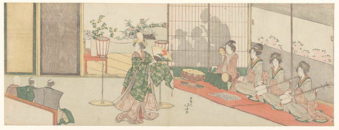 Dance Performance, Katsushika Hokusai, c. 1800 - c. 1810 Canvas Print