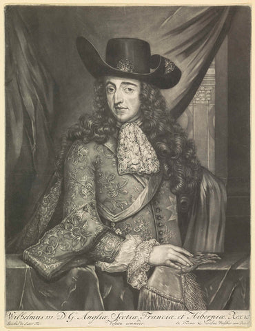 Portret van Willem III, prins van Oranje, Jacob de Later, 1688 - 1709 Canvas Print