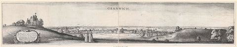 View of Greenwich, Wenceslaus Hollar, 1637 - 1667 Canvas Print