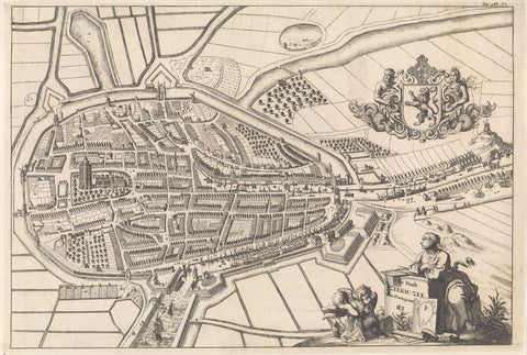 Map of Zierikzee, Jan Luyken, 1696 Canvas Print