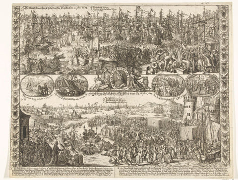 Voyage of William III to England, 1688, anonymous, 1688 Canvas Print