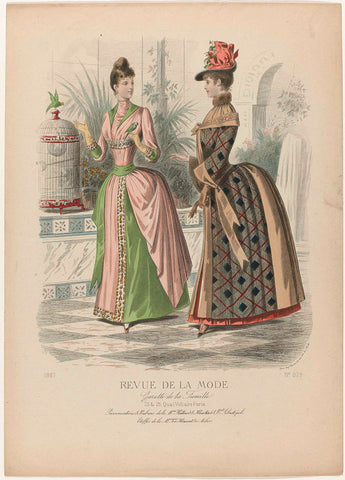 Revue de la Mode, Gazette de la Famille, 20 November 1887, 16th Year, No. 829: Passementeries & Rubans (...), anonymous, 1887 Canvas Print