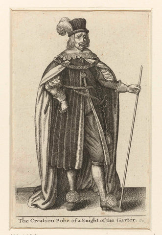 Ceremonial attire of a knight of the Order of the Garter, Wenceslaus Hollar, 1662 Canvas Print