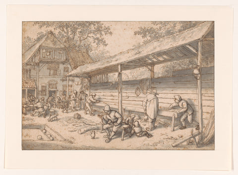 Tavern Games, Adriaen van Ostade, 1677 Canvas Print