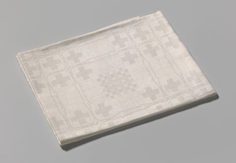 Linen damask napkin with peeling pattern, c. 1800 - c. 1850 Canvas Print