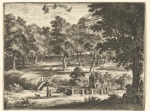 Landscape with the source 'Acidula Smechtana', Romeyn de Hooghe, 1672 Canvas Print