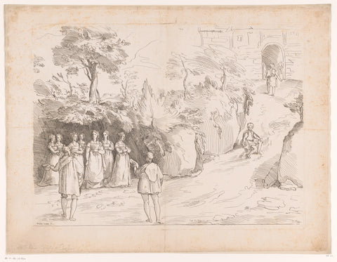 Bridal procession, Anne Claude Philippe Caylus, 1702 - 1765 Canvas Print