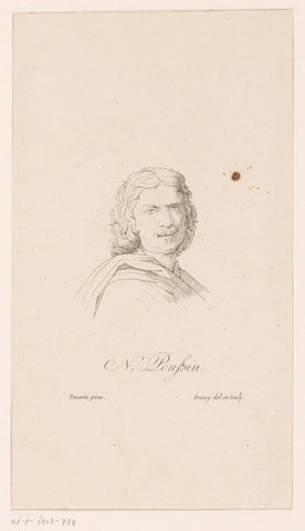 Portrait of Nicolas Poussin, Jacques Noël Marie Frémy, 1815 - 1817 Canvas Print