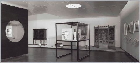 Room with various objects including ceramics, graphics and a room screen, c. 1992 Canvas Print