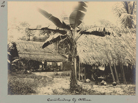 Caraïbendorp near Albina, Suriname, Hendrik Doijer (attributed to), 1906 - 1913 Canvas Print