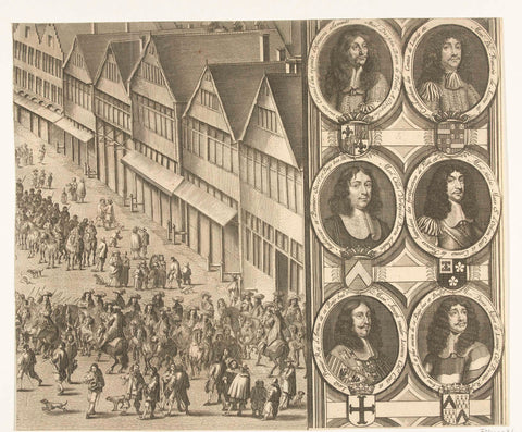 Proclamation in Ghent of Charles II of Spain as Count of Flanders (sheet 6), 1666, Lucas Vorsterman (II), 1666 - 1667 Canvas Print