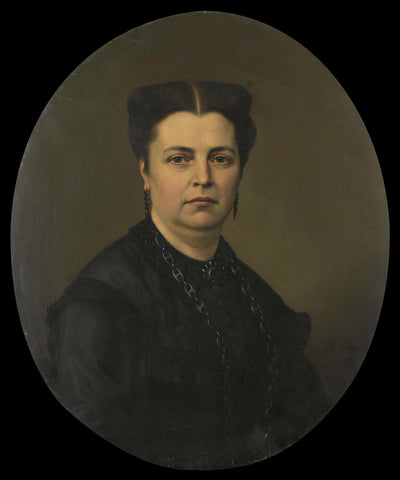 Jeanette Antoinette Pietermaat (1818-70). Wife of Pieter Mijer, Johan Heinrich Neuman, 1876 Canvas Print