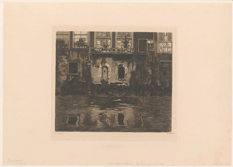 Rear facades of voorstraat 433, 435 and 437 in Dordrecht, Willem Witsen, c. 1900 Canvas Print