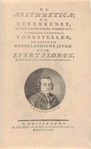 Title page for: E. Florijn, De arithmetica, 1793, Jacob Ernst Marcus, 1793 Canvas Print