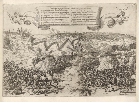 Conquest of the city limburg, 1578, Johann Wilhelm Baur, 1630 - 1632 Canvas Print