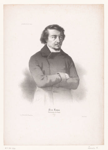 Portrait of Pierre Leroux, Ad. Lemaire, 1849 Canvas Print