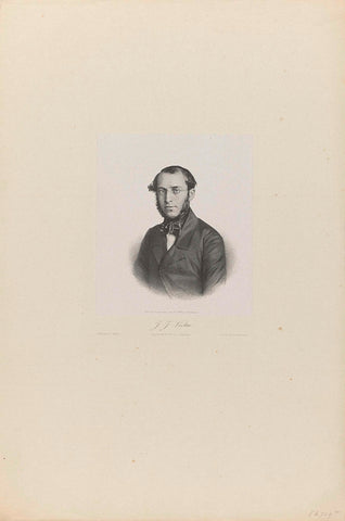 Portrait of J.J. Viotta, 1854, Adrianus Johannes Ehnle, 1855 Canvas Print