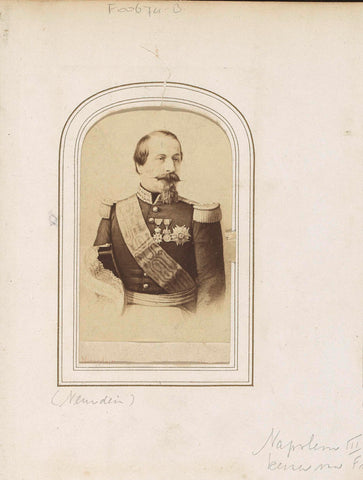 Portrait of Napoleon III Bonaparte, Emperor of France, Étienne Neurdein, c. 1863 - c. 1880 Canvas Print