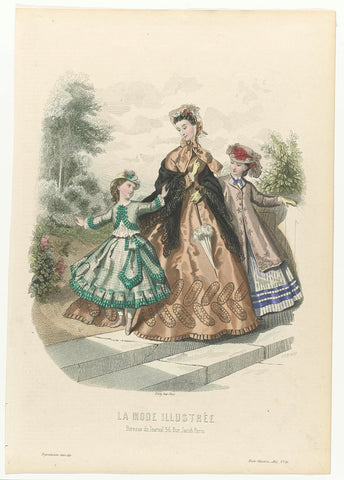 La Mode illustrée, 1864, No. 16, M. Gervais, 1864 Canvas Print