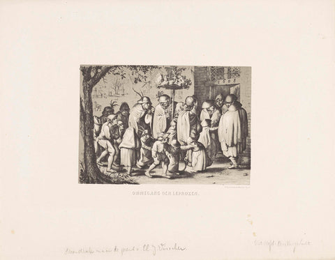 Ommegang der Leprozen, Paul Tetar van Elven, 1833 - 1896 Canvas Print