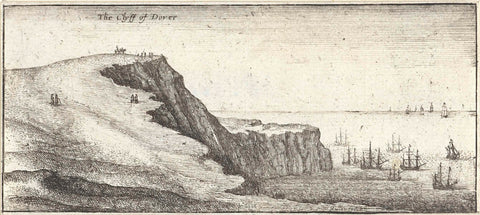 View of the Cliff of Dover, Wenceslaus Hollar, 1625 - 1677 Canvas Print