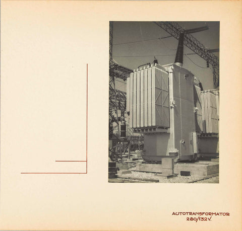 Transformer at an electricity plant in an unknown location in the United States, Wouter Cool (attributed to), 1936 Canvas Print