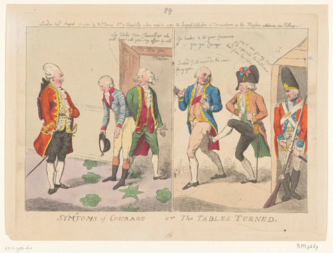 Erezaak tussen De Voglas en de hertog van Orléans, 1790, Isaac Cruikshank, 1790 Canvas Print