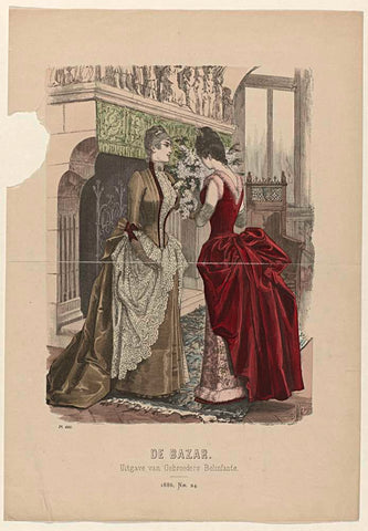 De Bazar, 1886, No. 24, Pl. 666, anonymous, 1886 Canvas Print