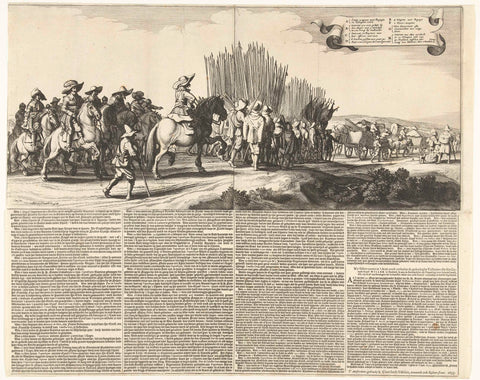 Uittocht van het Spaanse leger uit Maastricht, 1632 (platen 5 en 6), Jan van de Velde (II), 1633 Canvas Print