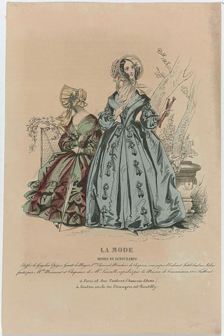 La Mode, ca. 1839 : Modes de Longchamps (...), anonymous, c. 1839 Canvas Print