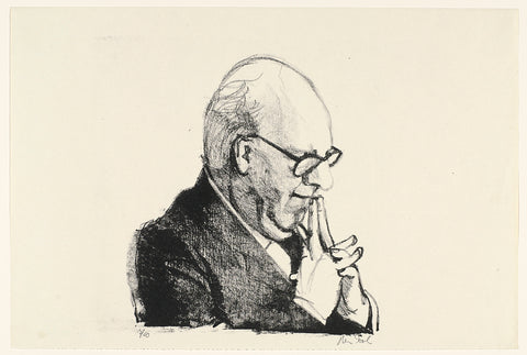 Portrait of a Man, possibly Donald Johan Kuenen, Rein Dool, 1976 Canvas Print