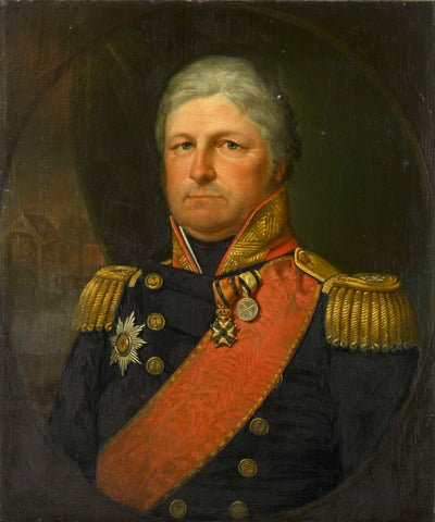 Portrait of Rear-Admiral Job Seaburne May, Jan Willem May, 1823 Canvas Print