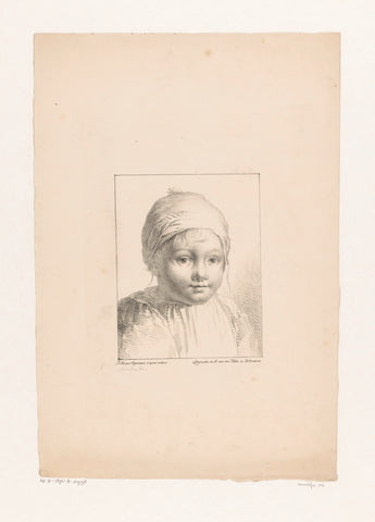 Portrait of a child, François Montauban van Swijndrecht, c. 1820 Canvas Print